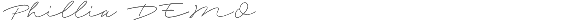 Sample characters Phillia Font